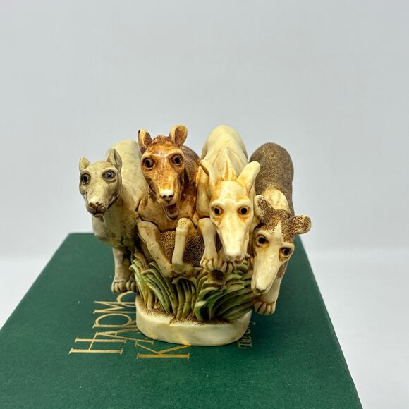 Harmony Kingdom Retired Racers Greyhounds Marble Resin Box Figurine 3060/5000 LE - Picture 7 of 12